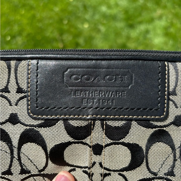 Coach | Y2K Signature Jacquard Monogram Wristlet black and gray - Picture 2 of 5